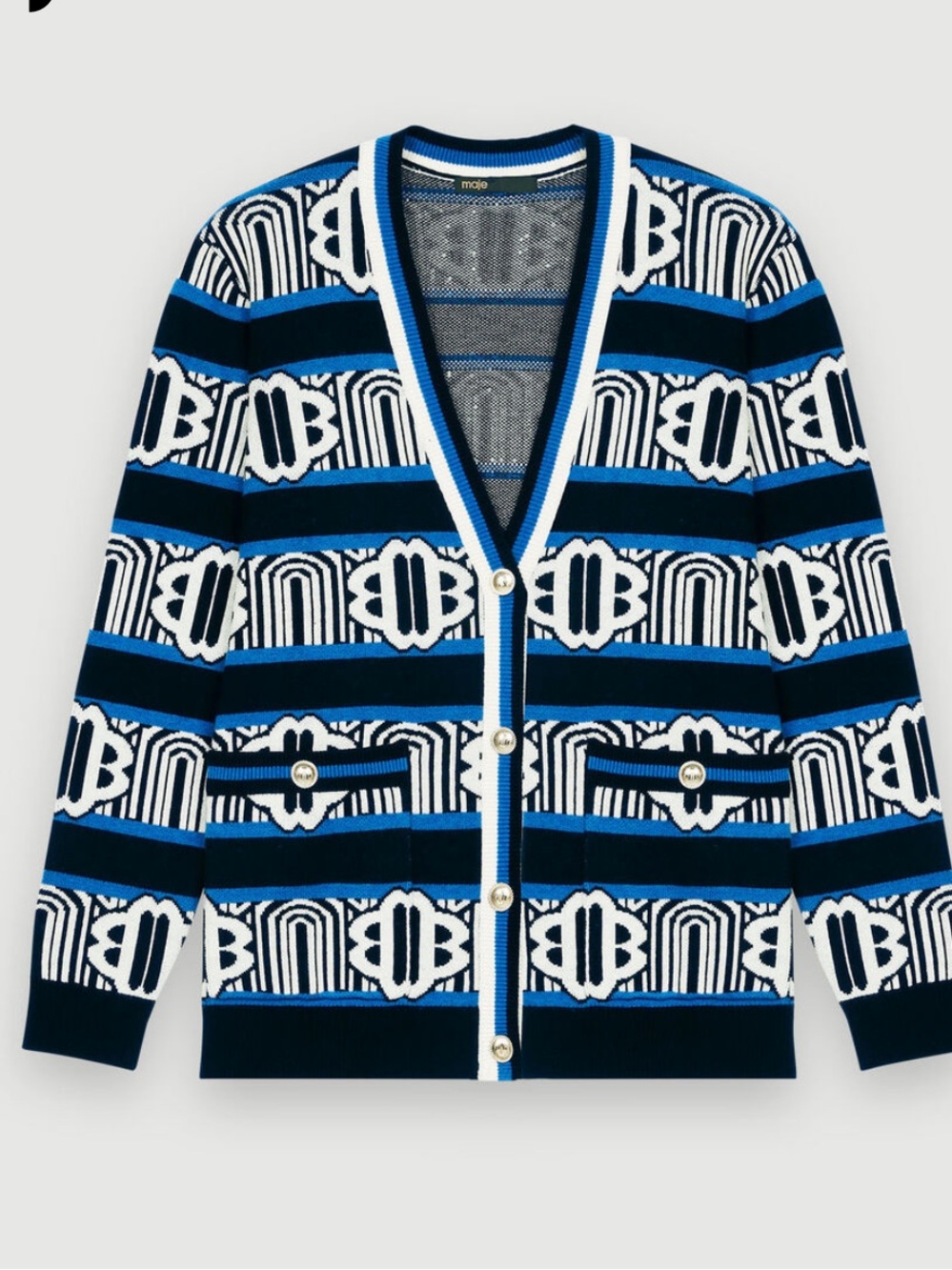 Maje
Cardigan in decorative Maje Clover knit